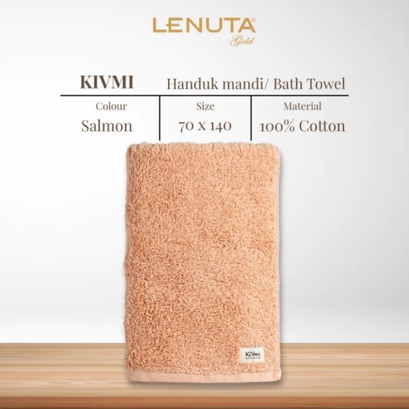 LENUTA Gold Kivmi Anti-Bacterial Cotton Bath Towel