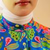 Miwa Pattern_Blouse Hijab Neck (Blue)